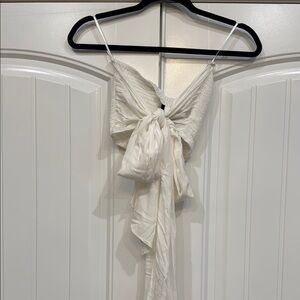 Aakaa Cropped Tie Bandeau Top